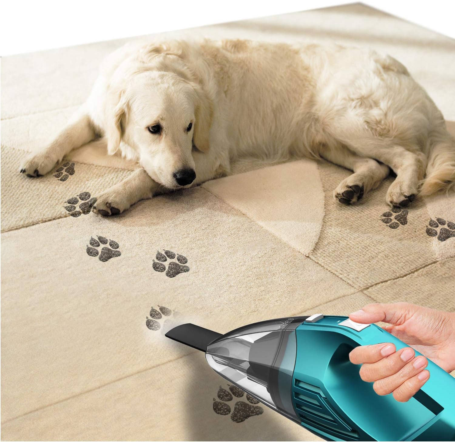 ORFELD Handheld Vacuum, 7500PA Hand Vacuum Cordless with Powerful Suction, Wet Dry Portable Handheld Vacuum Cleaner for Pet Hair, Home and Car Cleaning: Home & Kitchen