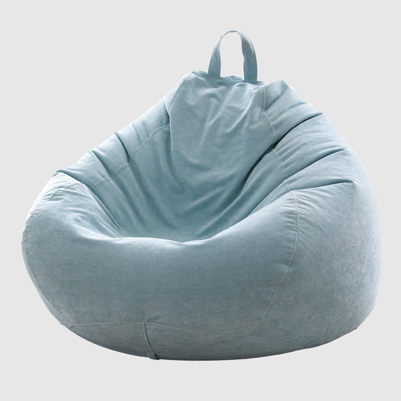 Photo 1 of ISAENNE Large Bean Bag Chair Cover Only(No Filler),Blue Bean Bag Covers Stuffable Bean Bags Memory Foam Soft Premium Corduroy Stuffable Bean Bags for Kids,35.4"*30.7"*30.7"