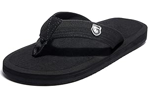 NewDenBer Mens Flip Flops Comfortable Thong Sandals Lightweight Summer Beach Sandals