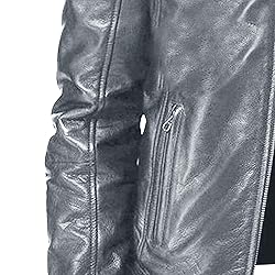 SWJGLITTR Men Slim Fit Motorcyle Leather Jacket