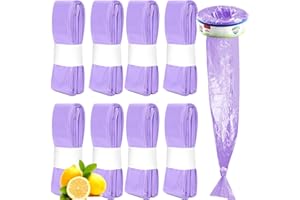AQSFXYD 8 Pack Diaper Pail Bags Refill,Suitable for Genie Pail&Munchkin Pail and Angelcare Pail, (the Cartridge Is Not Included) With Lemon Fragrance (purple) Genie Diaper Pail Refill Bags