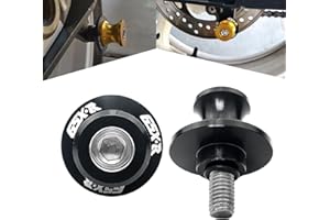 YIMOTO 8MM M8 X 1.5 Motorcycle Swingarm Sliders Spools CNC Aluninum Swing Arm Stand Screws 2PCS for Suzuki GSX-R 600 GSX-R 750 GSX-R 1000 (Black)