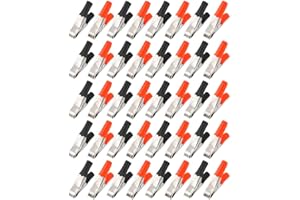 uxcell 10A Clips Alligator Clamps Terminal Test Electrical Crocodile Clamp, 20pcs