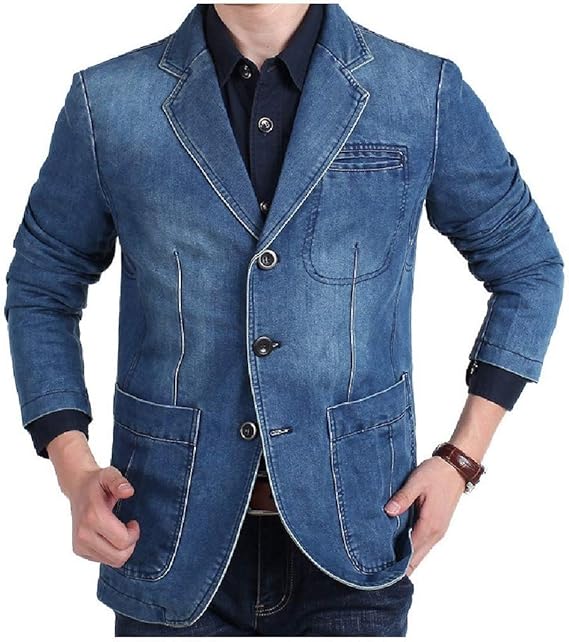 Amazon Vitryst メンズソリッドカウボーイファッションターンダウンカラーオーバーサイズのコートとブレザー コート ジャケット 通販