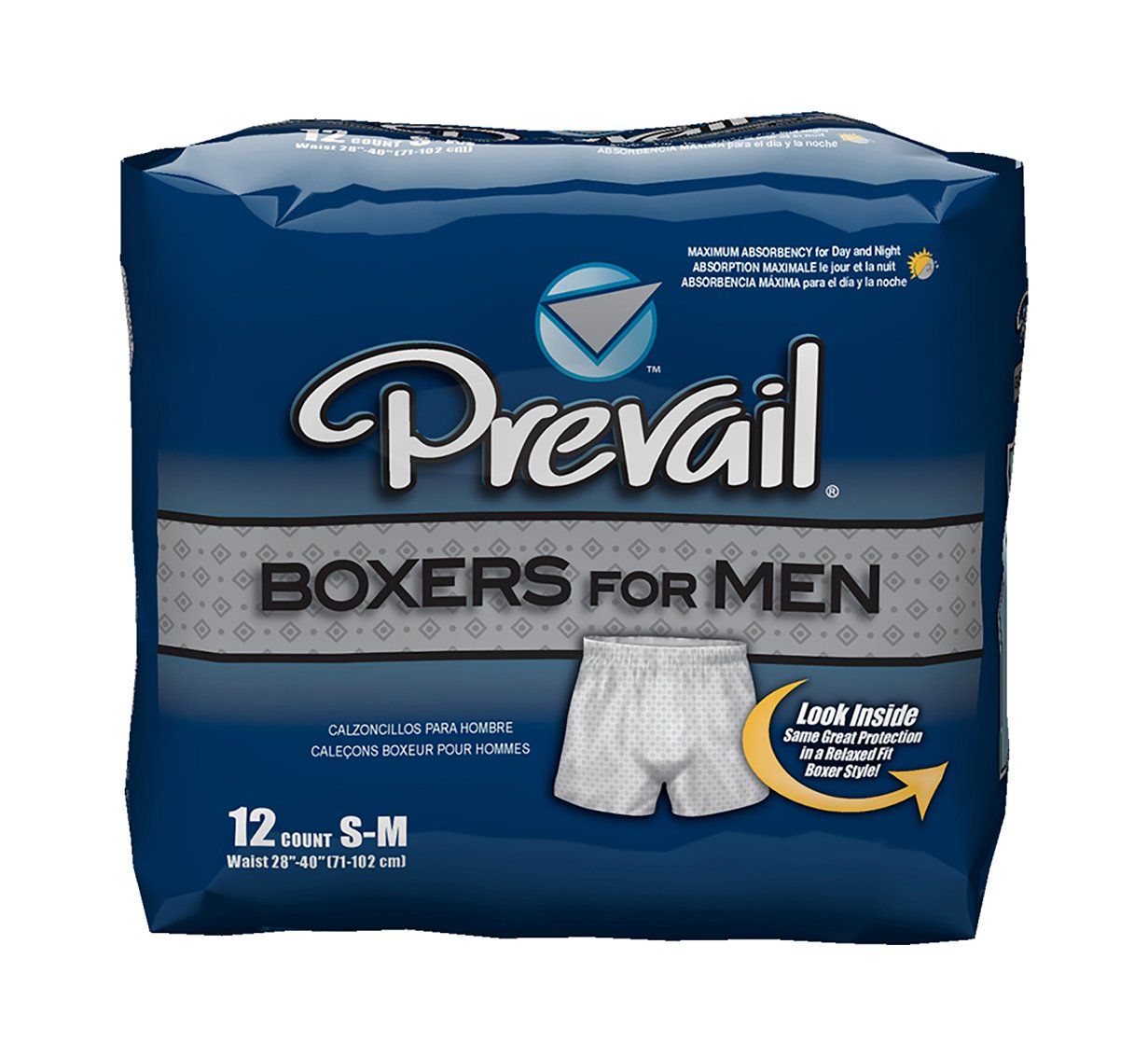 Prevail Maximum Absorbency Incontinence Boxers for Men
