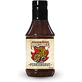 Porkosaurus World Championship Memphis BBQ Sauce – Tangy & Sweet Sauce for Ribs, Pork, Beef & Burgers – Gluten-Free, All-Natural for Grilling, Smoking & Backyard BBQ (22 Oz Bottle)