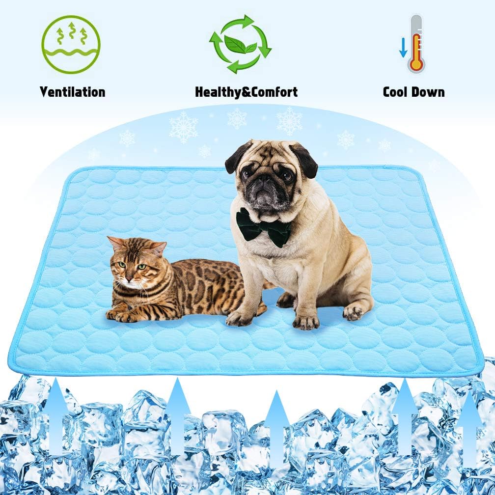 thumbnail image 2 of PetAmi Waterproof Cooling Blanket For Dogs & Cats, Large Nylon Pad For French Bulldogs, Summer Sleeping Bed 2 of 6