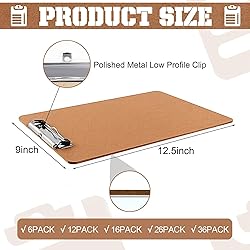 Clipboards, PANDRI 6 Pack Hardboard Office