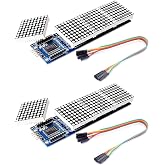 2-Pack ​​MAX7219 4-in-1 Dot Matrix Module &ndash; 5-Pin LED Display Board for Arduino/Microcontroller Integration​