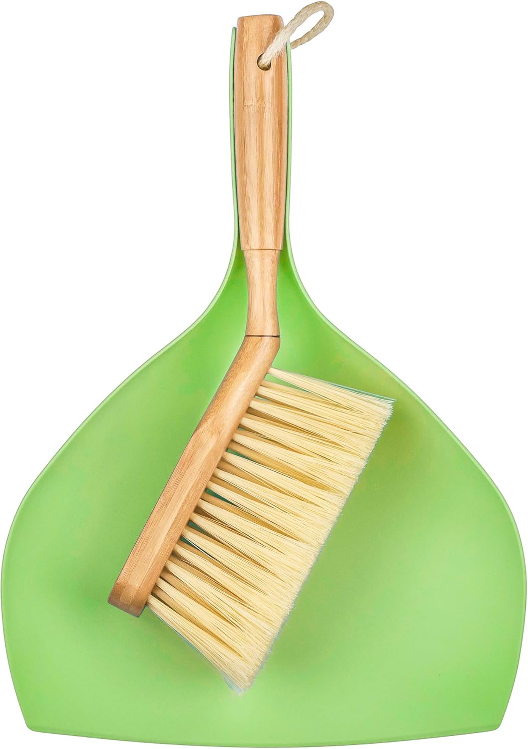 MMSD 100 Natural Bamboo Brush and Dustpan, Ecofriendly Brush with Wood