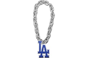 FANFAVE Dodgers 3D Fan Chain Necklace - Silver Chain