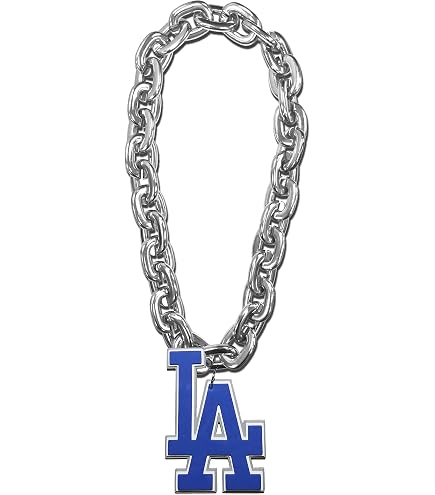 Dodgers 3D Fan Chain Necklace - Blue Chain | Amazon.com