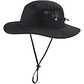 Home Prefer UPF50+ Mens Sun Hat Wide Brim Womens UV Protection Beach Bucket Hat for Fishing Hiking Snap Up Cowboy Hat