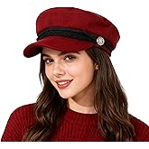Felt Fiddler Cap for Women Newsboy Cabbie Hat Vintage Baker Boy Beret Cap Classic Gatsby Flat Hat