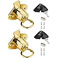 XIEHE 801 Office Furniture Desk Drawer Lock Cabinet Door Locker with 4 Keys 7/8 in. Outside Diameter (2 Packs, Gold, keyed alike2)