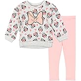 Disney Minnie Mouse Fleece Sweatshirt and Leggings Outfit Set Infant to Big Kid Sizes (12 Months - 14-16)