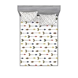 Ambesonne Arrow Fitted Sheet & Pillow Sham