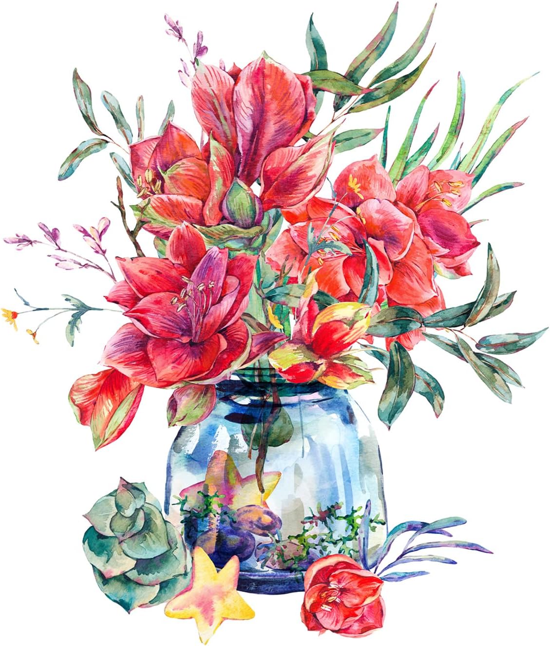 Paintings - TUMOVO DIY Paint by Numbers for Adults Beginner Flowers Paint by Number Kits on Canvas Acrylic Pigment Abstract Vase Oil Hand Painting with Brushes Art Crafts for Home Walls 16