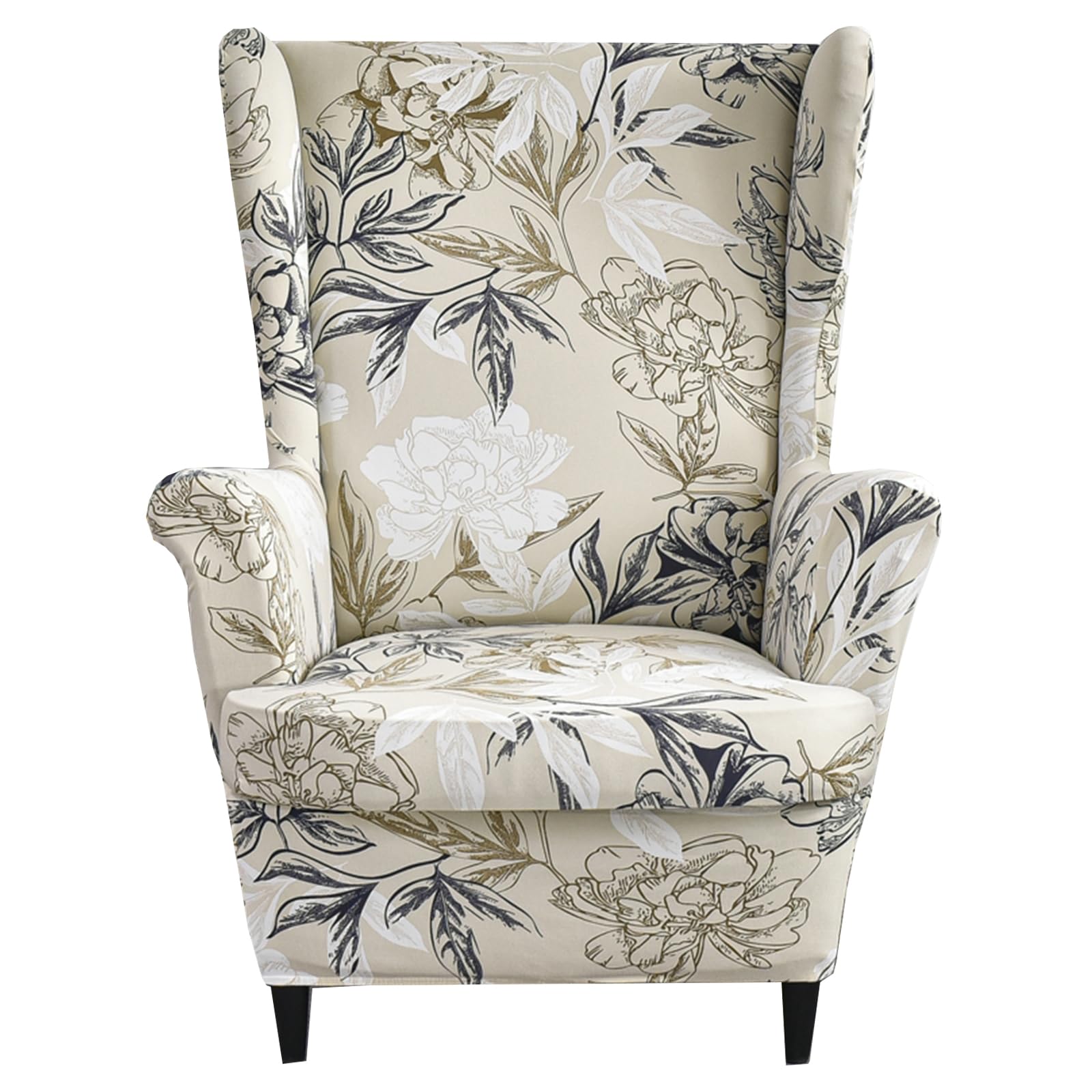 Photo 1 of HZDHCLH Wingback Chair Slipcovers 2 Piece,Stretch Spandex Wing Chair Covers for Living Room Armchair,Washalbe Sofa Slipovers