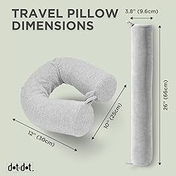 Dot&Dot Twist Memory Foam Travel Pillow for