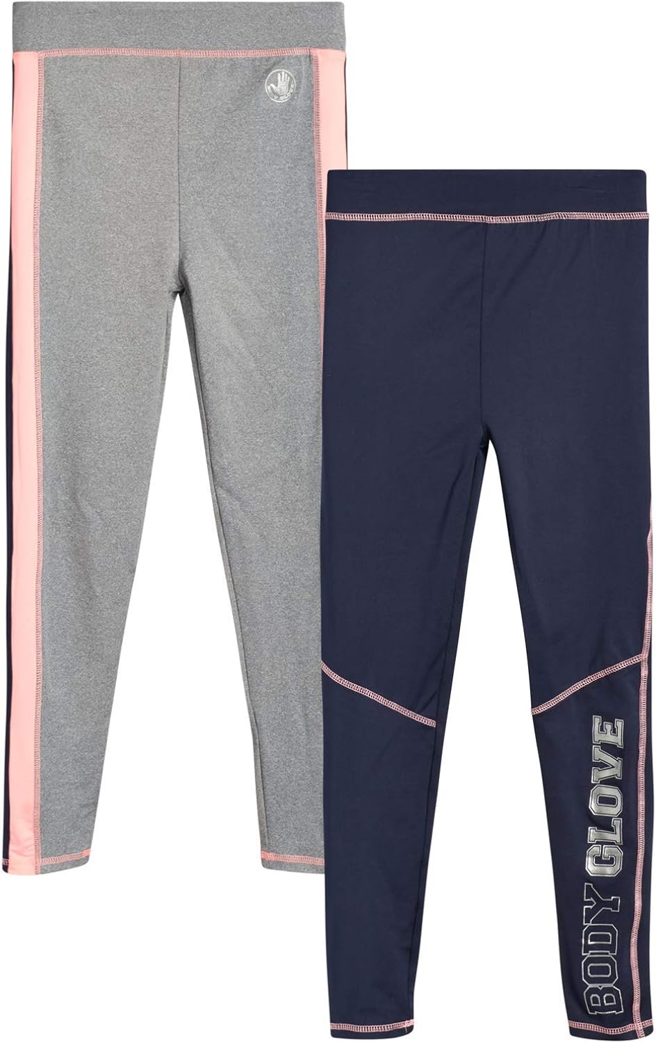Body Glove Girls 2 Pack Athletic Gym Workout Yoga Leggings: Clothing