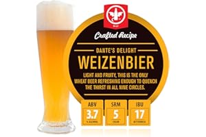 BrewDemon 2 Gal. Dante's Delight Weizenbier Beer Recipe Kit - Makes a Wicked-Good 3.7% ABV Batch of Craft Brewed Beer