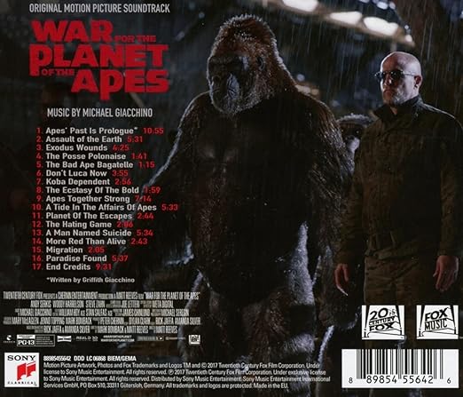 Image result for score WAR FOR THE PLANET OF THE APES