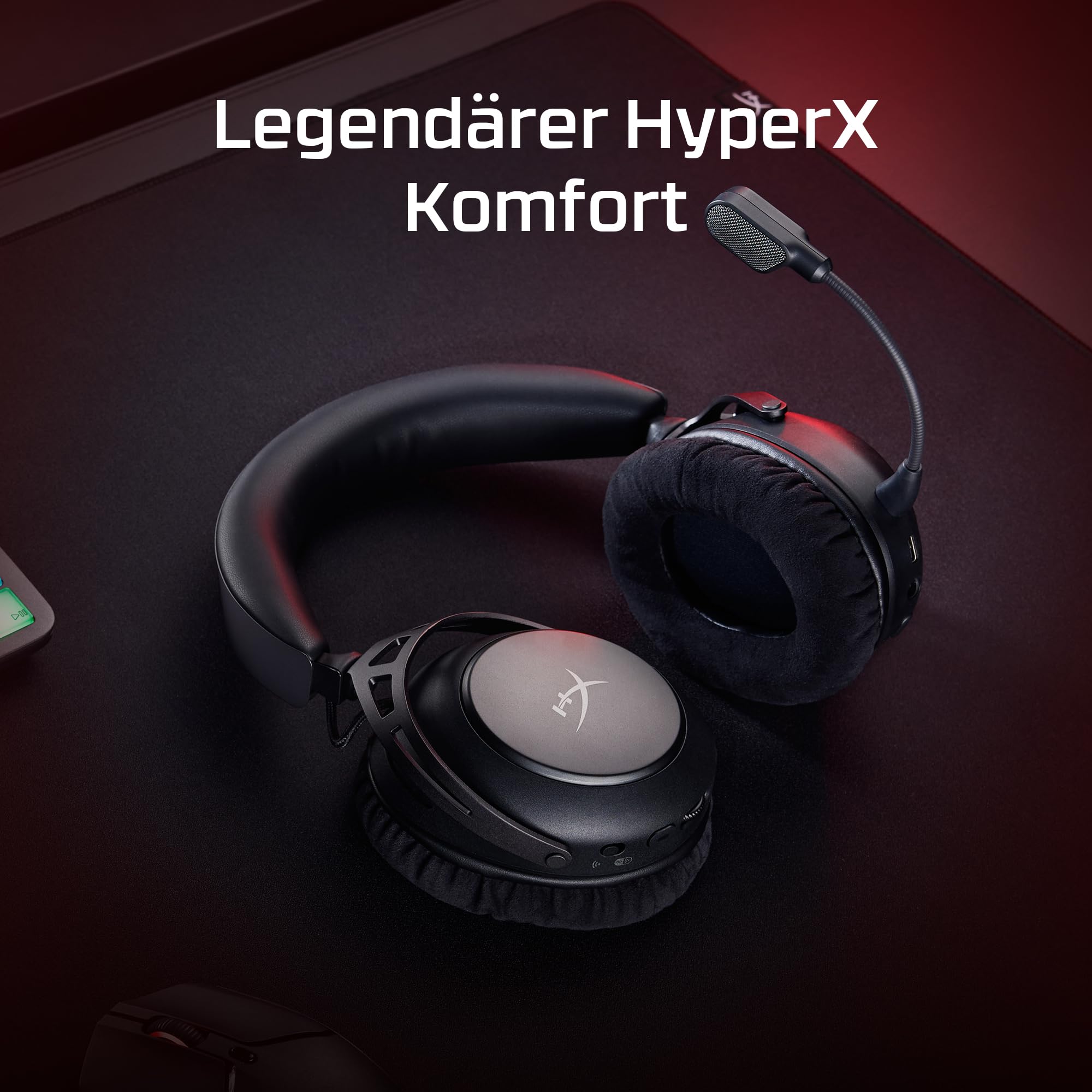 HyperX Cloud Alpha 2 Wireless Gaming Headset – 250 Std Akkulaufzeit, 53-mm-Doppelkammer-Treiber, Bluetooth & 2,4 GHz, RGB-Basisstation, Mikrofon, PC, PS5, PS4, Switch, Mobile, Schwarz 10