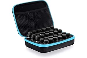 DHXYZZB Essential Oils Carrying Case Holds, 30 Bottles 5ml, 10ml, 15ml Bottles Storage Organizer Bag Hard Shell EVA