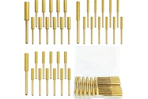 36 Pcs Diamond Chainsaw Sharpener Set with Storage CaseTitanium Plated Grinding Bits for Chainsaw, High Hardness Chain Saw Sh
