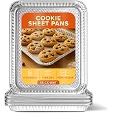 Stock Your Home Aluminum Pans Cookie Sheet Baking Pans (15 Pack) Disposable Foil Trays - Reusable and Durable Nonstick Baking Sheets &ndash; Disposable Cookie Pans