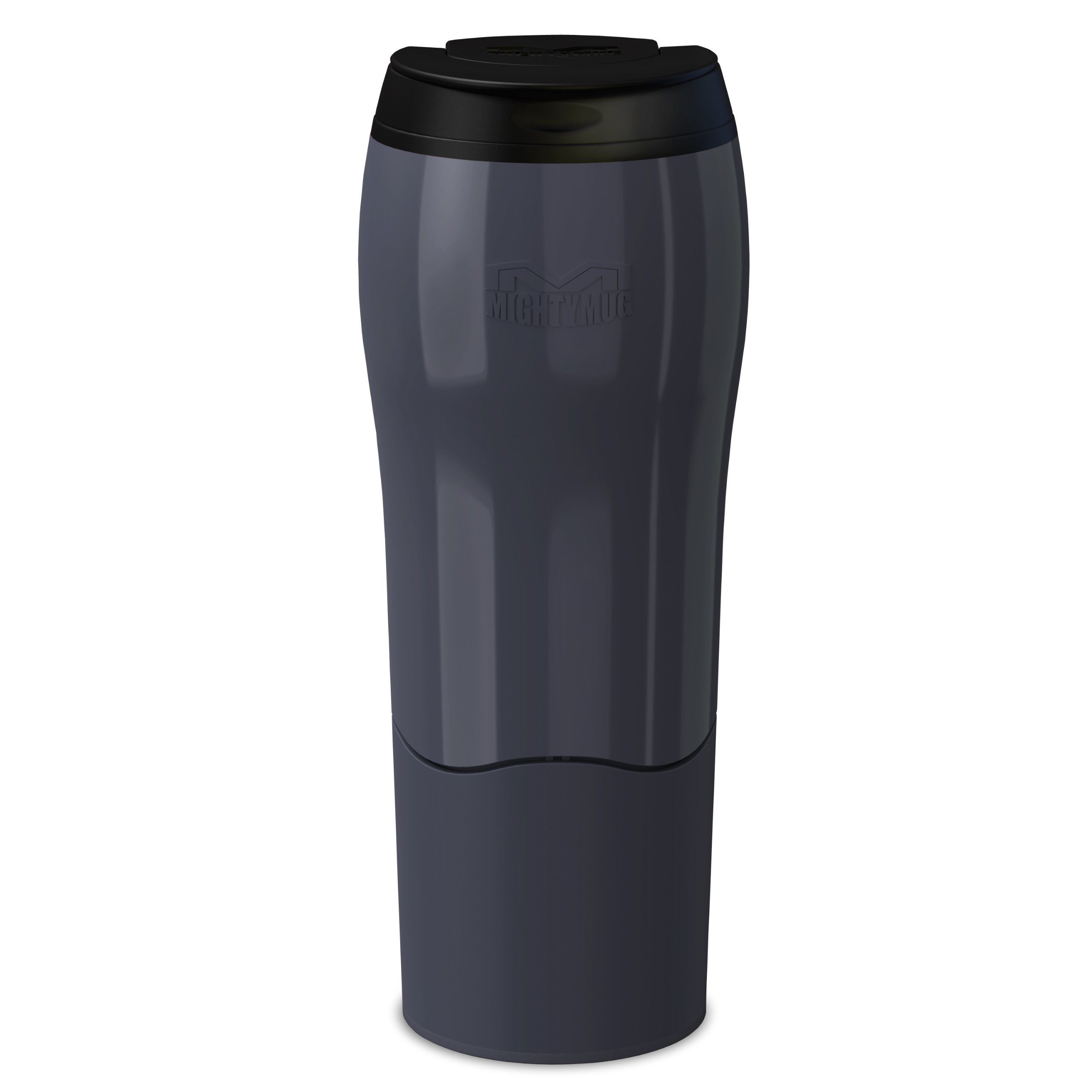 mighty mug 17920227 Go - The Travel Mug That Won't Fall Over (0.47 Litre), Grey / Charcoal