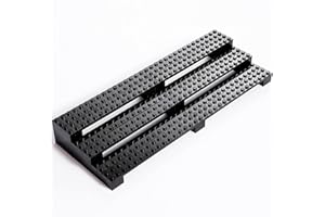 GLCXGLC Minifigures Display Stand, for Lego Minifigure Display Case 3-Tier Mini Figure Shelves Compatible Action Figures Legos Lovers Gift, Black