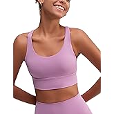 Sports Bra for Women,Criss-Cross Back Medium Support Wirefree Breathable Padded Adjustable Bra for Running Workout Gym Yoga