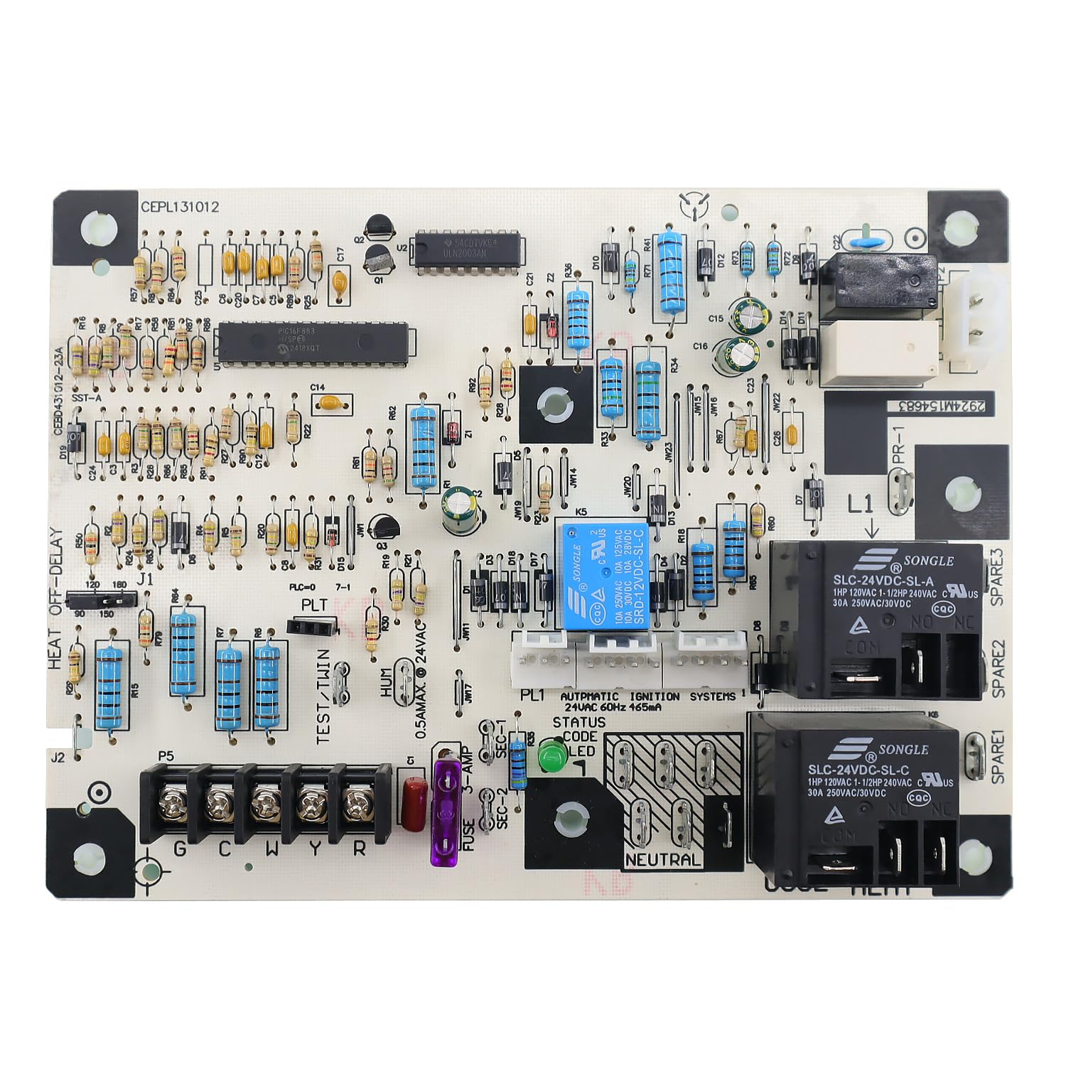Photo 1 of Control Board HK42FZ061 Compatible with Carrier Payne Bryant HVAC Furnace Control Board - CEPL131012 CEBD431012