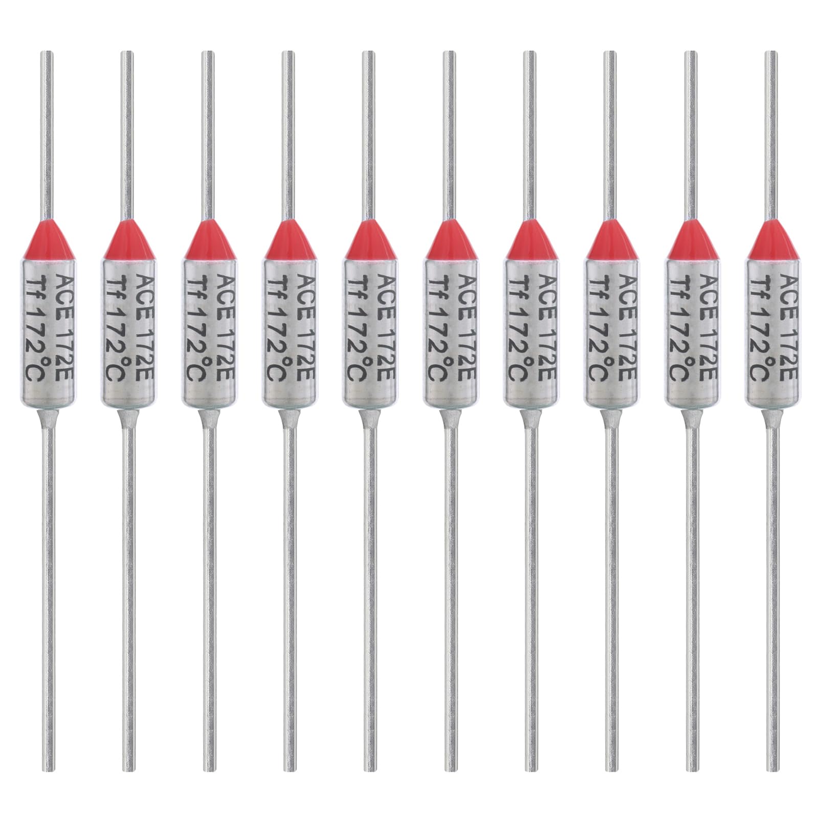 ALLECIN 10PCS Thermal Fuse 172 Degrees Celsius 10A 250V AEC172E Temperature Fuses Cutoffs 10Amp 250Volt 172℃ Fusible