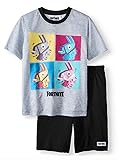Boys' Fortnite 2 Piece Pajama Sleep Set (14/16) Gray