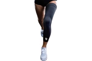 VS VITAL SALVEO Vital Salveo -Germanium Recovery Compression Sports Full Leg Sleeve Length Thigh Calf Long Knee Sleeve with UV protection Support Single Tight. For Basketball, Arthritis Men and Women (1 PC)-Large