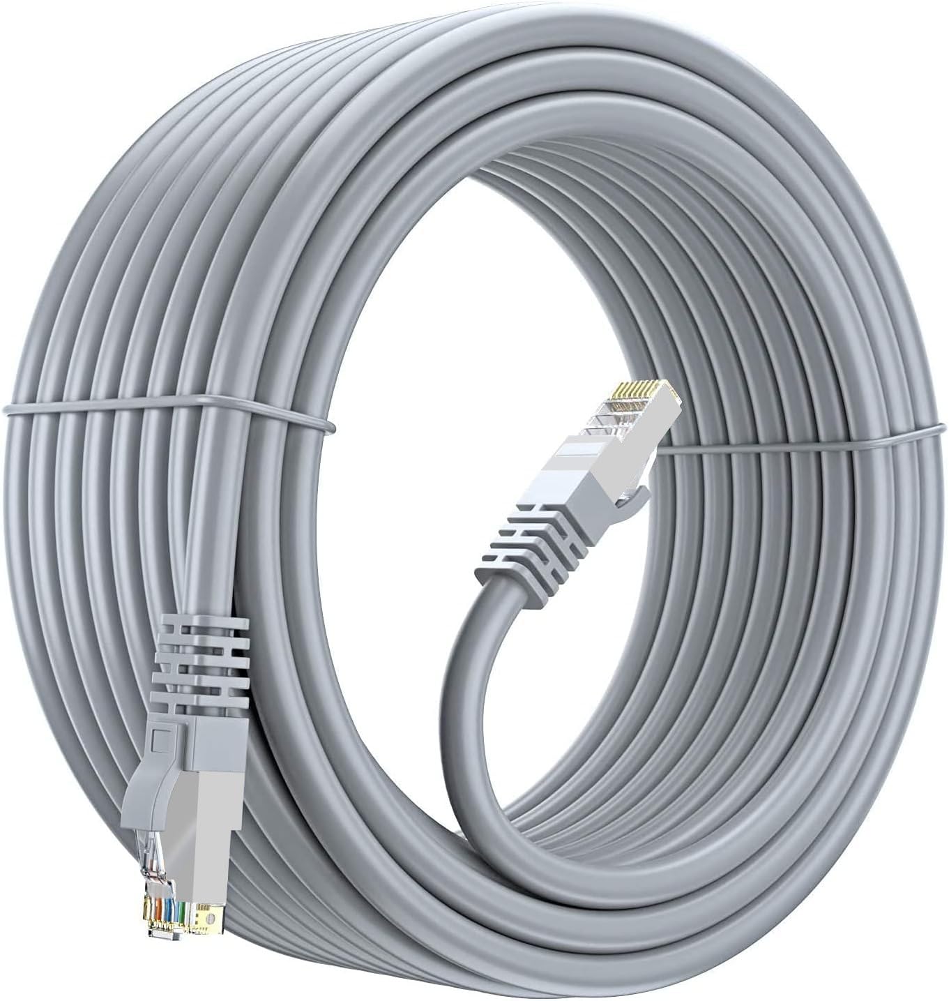 MutecPower Multi Cable 20m Networking Cat5E Ethernet Cable with RJ-45 Plug - FTP - CCA - Grey - 20 meter