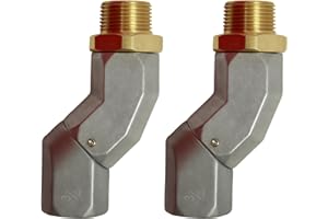 BORRITT(3/4" NPT,2PCS) Fuel Hose Swivel 360 Rotating Connector Multi Plane Swivel 3/4" Dual NPT Threads Fuel Transfer Pump Nozzle Swivel Fuel Tank Hose Connector for Transfer Diesel Gasoline Kerosene