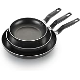 T-Fal Classic Nonstick Fry Pan Set 3 Piece: 8, 9.5, & 12 Inch, Oven Broiler Safe 350F, Kitchen Cookware Set, Pots and Pans Se