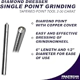 PRAZTECH Diamond Dresser Single Point Grinding Wheel Tool 2.00 Carat Tapered view 2