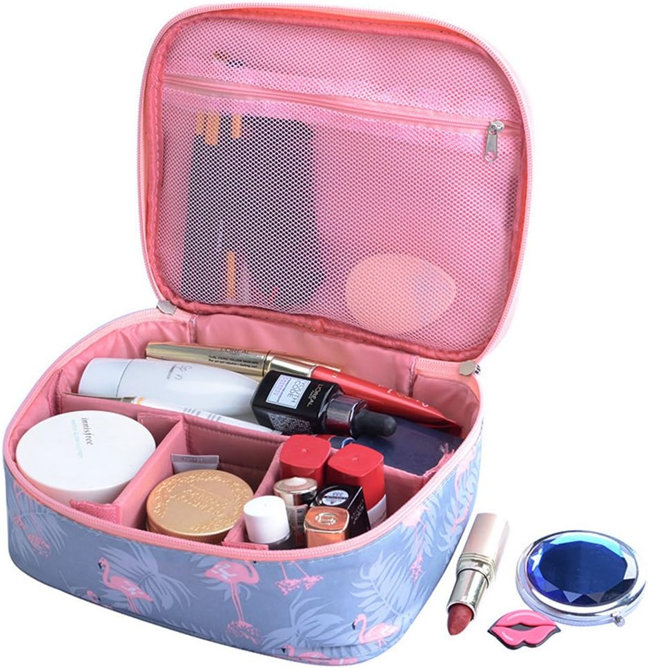 Women Makeup bag Neceser Waterproof Cosmetic Bag Case Travel Make Up Toiletry bag Organizer Storage Pouch Professional (a)
