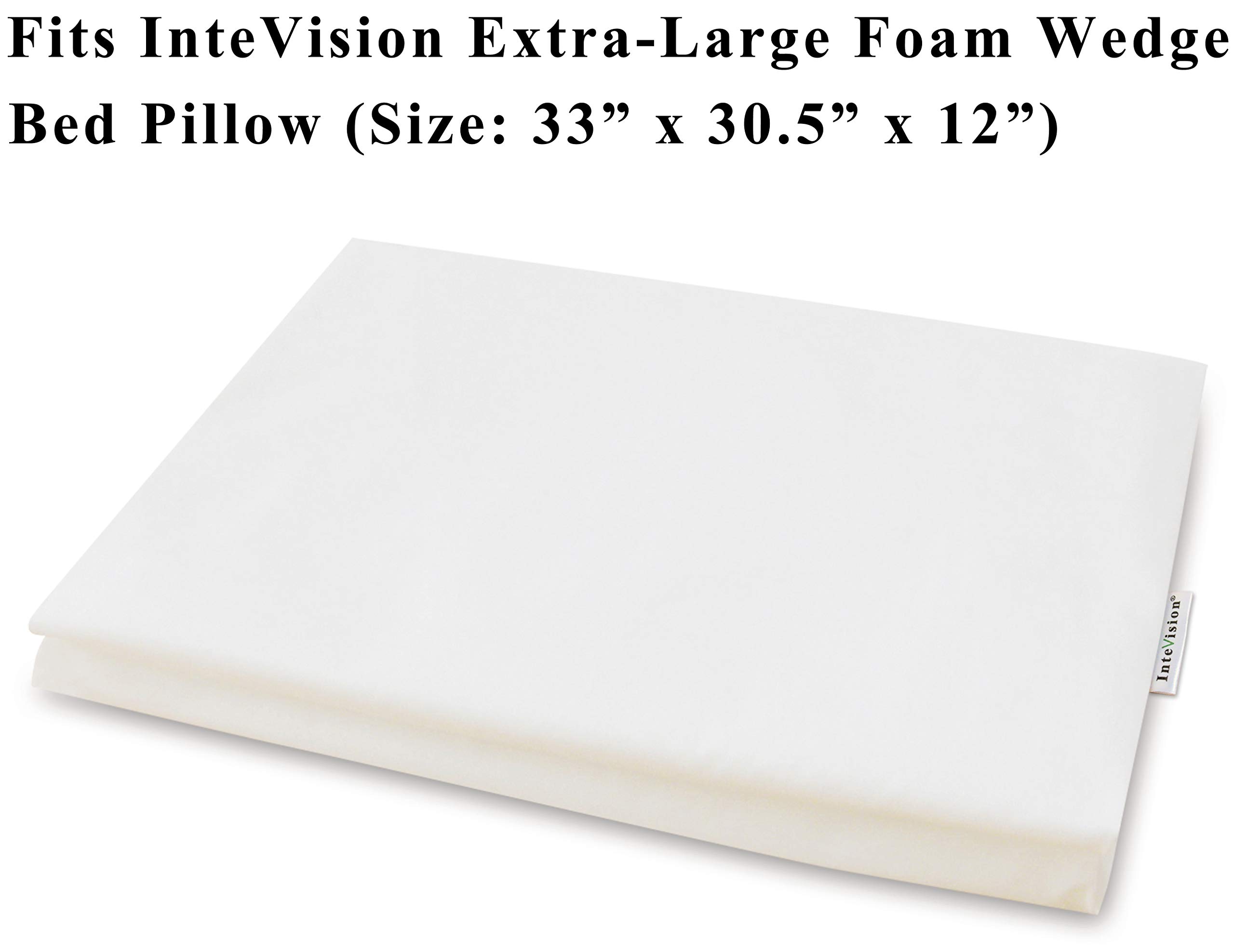 InteVision Extra Large Bed Wedge Pillow (33" x 30.5" x 12