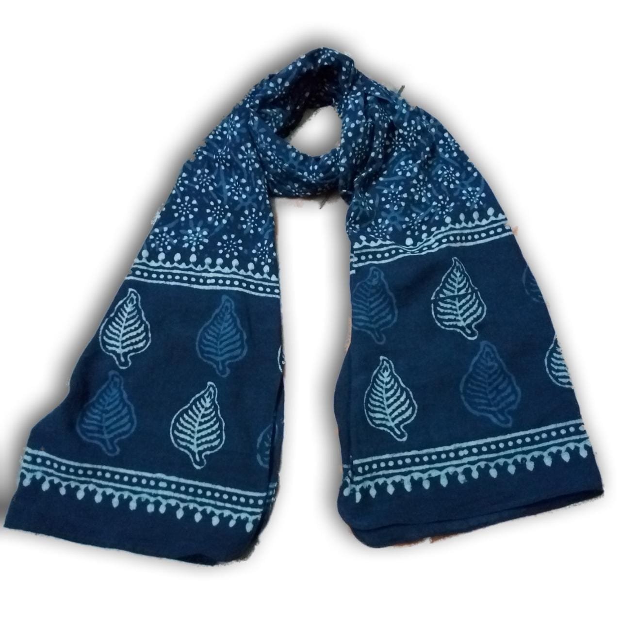 guru kripa enterprises women's cotton stole (gke9_blue_free size)