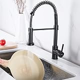 Cobbe Kitchen Sink Mixer Tap with Pull Down Sprayer Black view 3