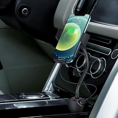 Car Cigarette Lighter Wireless Charger- Phone Holder Mount