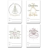 Beshoul Merry Christmas Gift Tags, 40pcs Winter Holiday Gifts Tags Stickers, Happy New Year Present Writable Name Labels Decorations for Festival Party- B03