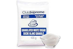 Club Supreme 100% Pure Cane White Sugar - White Granulated Sugar 400G
