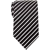 Retreez Thin Regimental Striped Woven Microfiber Men's Tie